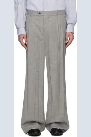 Hed Mayner Gray Crinkled Trousers