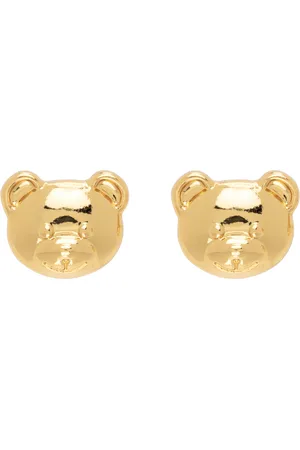 Moschino Gold Small Teddy Bear Earrings