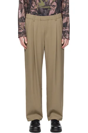 DIME Tan Pleated Twill Trousers