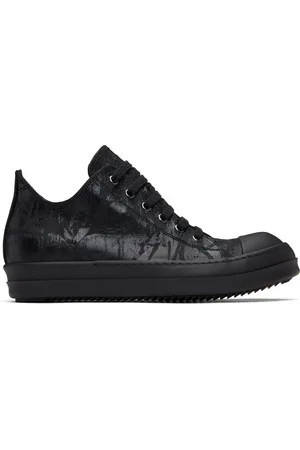 Rick Owens Black Hollywood Low Sneaks Sneakers