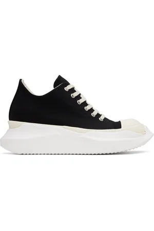 Rick Owens Black Hollywood Abstract Low Sneaks Sneakers