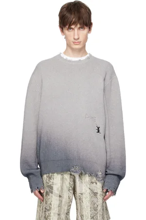 DIME Gray Cat Knit Sweater