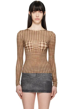 Miaou Brown Long Sleeve T-shirt