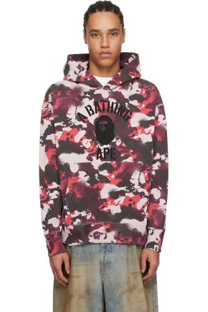 BAPE Red Map Camo Hoodie