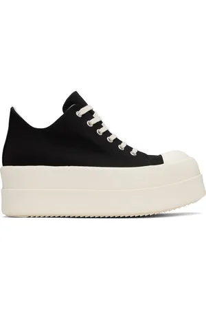Rick Owens Black Hollywood Double Bumper Low Sneaks Sneakers