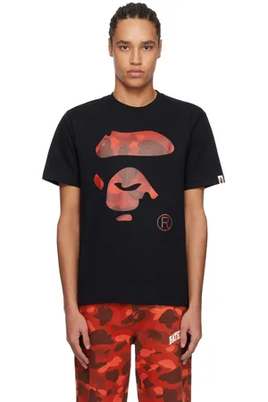BAPE Black Color Camo Ape Face T-shirt