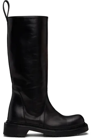 Rick Owens Black Hollywood Pull On Cyclops Tall Boots