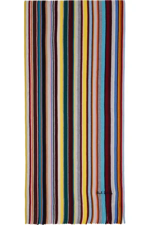 Paul Smith Multicolor Knitted Merino Wool Signature Stripe Scarf