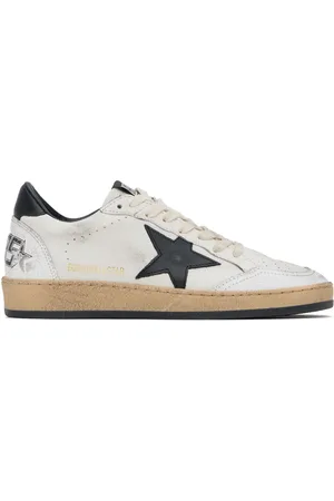 Golden Goose White & Black Ball Star Sneakers