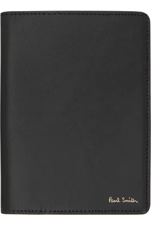 Paul Smith Black Signature Stripe Interior Leather Passport Holder