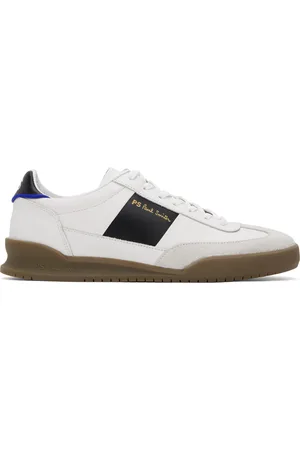 Paul Smith White & Black Leather Dover Sneakers