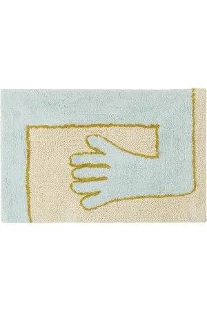 Cold Picnic Beige & Blue Embrace Bath Mat