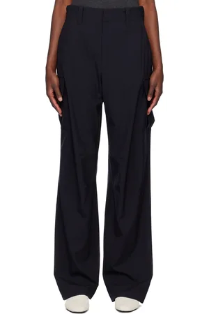 Bottega Veneta Navy Fine Wool Cargo Pants