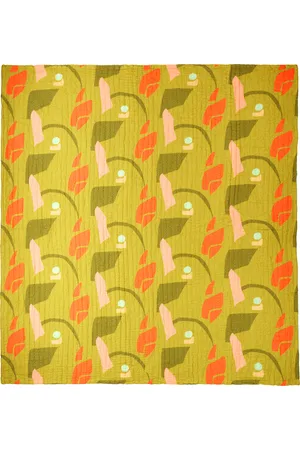 Cold Picnic Green & Khaki Aviary Early Spring Late Summer Queen Quilt