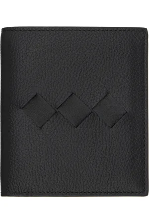 Bottega Veneta Black Tre Flap Card Case Wallet