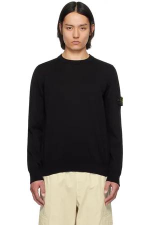 Stone Island Black Soft Organic Cotton Sweater
