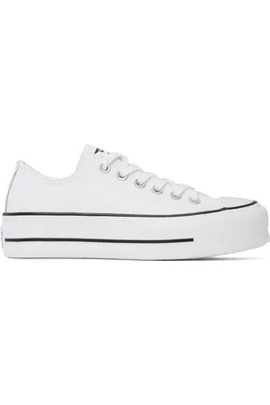 Converse White Chuck Taylor All Star Platform Leather Sneakers