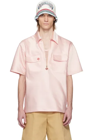 Casablanca Satin Quarter Zip Shirt