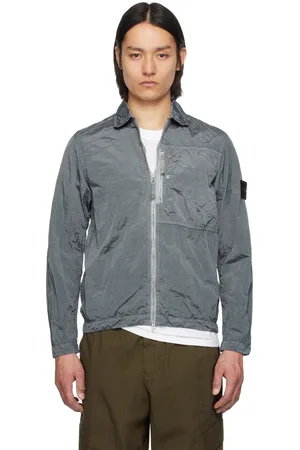 Stone Island Blue Nylon Metal ECONYL Overshirt