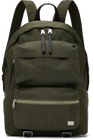 Paul Smith Khaki Laser Stripe Recycled Nylon Backpack