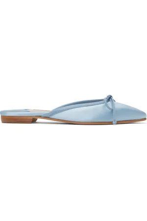 Manolo Blahnik Blue Ballerimu Slippers