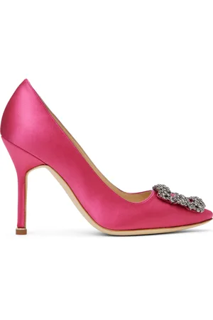 Manolo Blahnik Pink Hangisi Heels