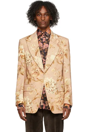 Tom Ford Pink Corduroy Floral Blazer