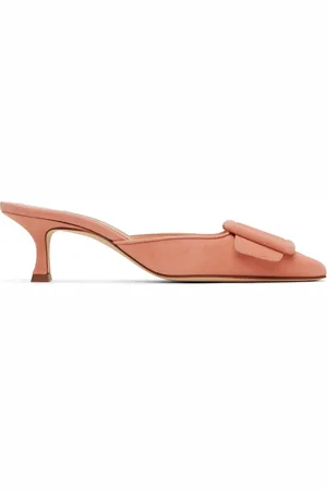 Manolo Blahnik Pink Maysale Mules