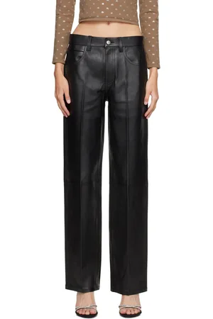 Alexander Wang Black Stacked Leather Pants