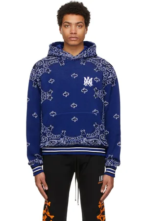 AMIRI Blue Bandana B-Ball Hoodie