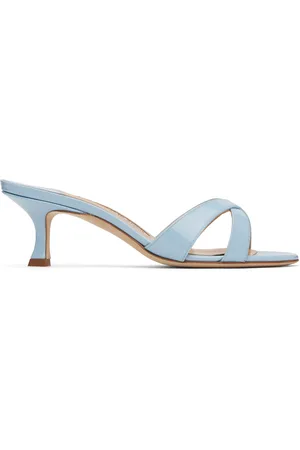 Manolo Blahnik Blue Callamu Heeled Sandals