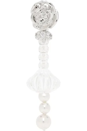 Shushu/Tong YVMIN Edition Pearl Chain Rose Vase Single Earring