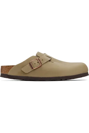 Birkenstock Brown Narrow Boston Oiled Leather Slip-on Loafers