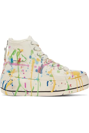 R13 Beige Kurt High Top Sneakers