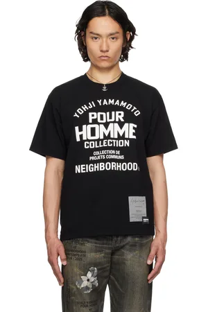 YOHJI YAMAMOTO Black NEIGHBORHOOD Edition Short Sleeve T-shirt
