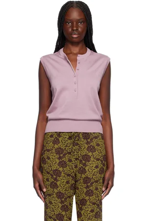 DRIES VAN NOTEN Purple Sleeveless Sweater