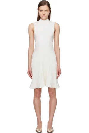 Chloé Off-White Sleeveless Midi Dress