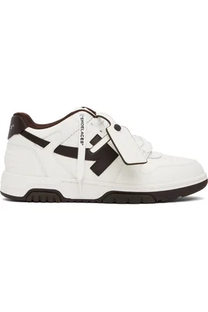OFF-WHITE White & Brown Out Of Office Sneakers