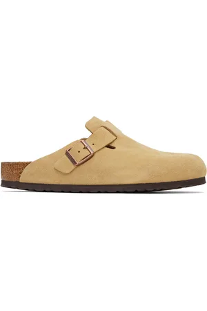 Birkenstock Beige Regular Boston Slip-on Loafers