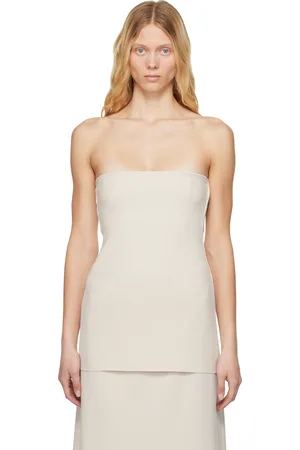 Birrot Beige Lay2 Bandeau Tube Top