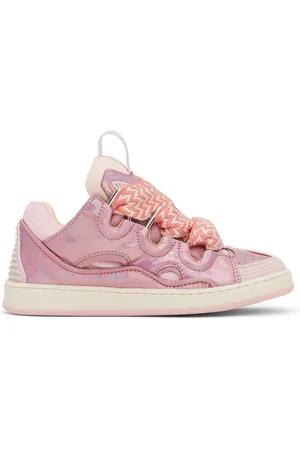 Lanvin Kids Pink Lace-Up Sneakers