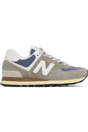 New Balance Taupe & Navy 574 Sneakers