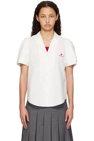 Shushu/Tong White Short-Sleeved Lapel Shirt