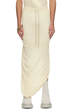 Rick Owens Off-White Hollywood Pull On Pillar Skirt