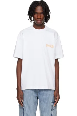 Solid White Embroidered Graphic T-shirt