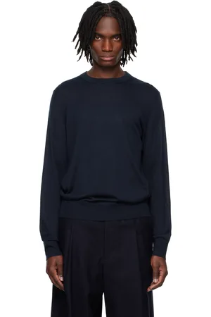 Guest In Residence Navy Airy True Crew Sweater