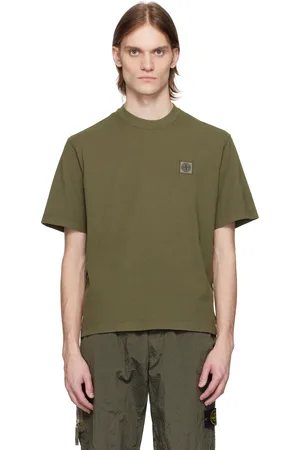 Stone Island Khaki Combed Organic Cotton Jersey T-shirt