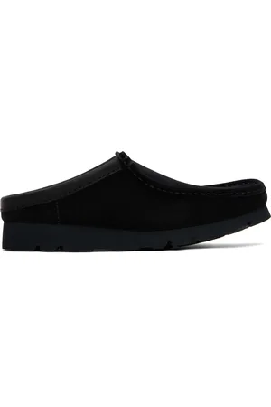 Clarks Black Wallabee Slip Loafers