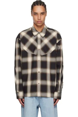WOOYOUNGMI Black Western Check Shirt