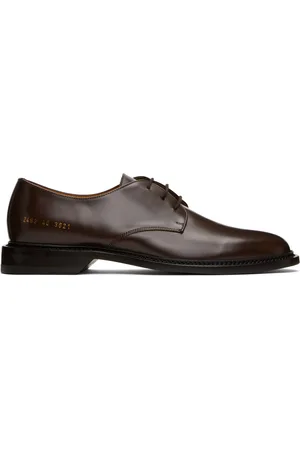 COMMON PROJECTS Brown Polished Leather Derbys